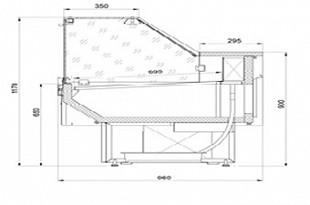 Холодильные витрина SIGMA 1500 V basic CUBE — IN (715)