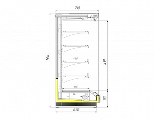 Холодильная горка ALPHA 1250/80 — OUT (710)